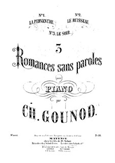 Three Songs without Words: Three Songs without Words by Charles Gounod