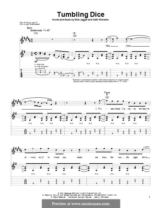 Tumbling Dice (The Rolling Stones): For guitar with tab by Keith Richards, Mick Jagger