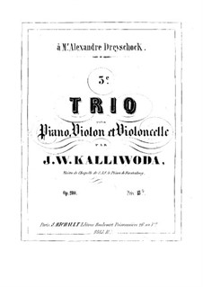Piano Trio No.3, Op.200: Piano Trio No.3 by Jan Kalliwoda