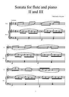 Sonata for Flute and Piano: 2nd and 3rd Movements by Artem Nikitenko