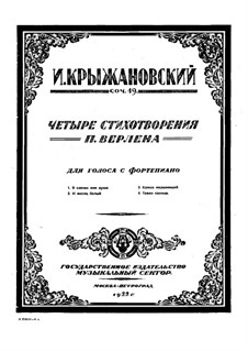 Four Songs, Op.19: Four Songs by Ivan Kryzhanovsky