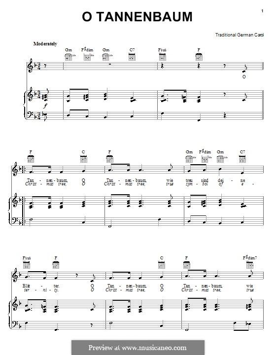 Vocal-instrumental version (printable scores): For voice and piano (or guitar) by folklore