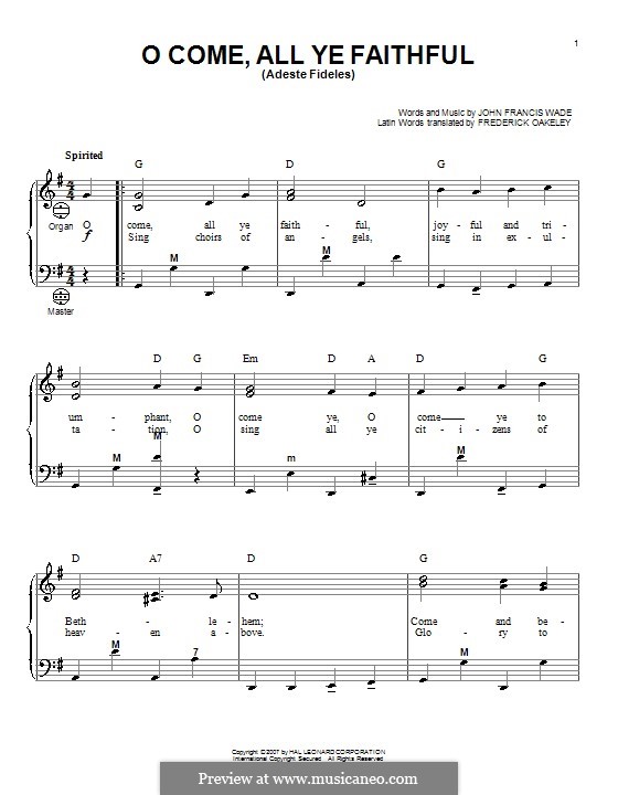 Instrumental version (Printable scores): For accordion by John Francis Wade