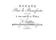 Sonata for Piano in D Minor, Op.5a: For a single performer by Friedrich Kuhlau