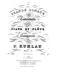 Grand Concert Sonata for Flute and Piano, Op.85: Grand Concert Sonata for Flute and Piano by Friedrich Kuhlau