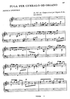 Fugue for Harpsichord or Organ: Fugue for Harpsichord or Organ by Nicola Porpora