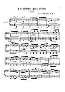 The Awakening of the Fairies. Etude, Op.41: The Awakening of the Fairies. Etude by Émile Prudent