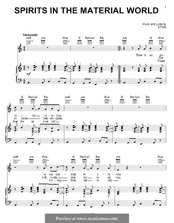 Spirits in the Material World (The Police) by Sting on MusicaNeo