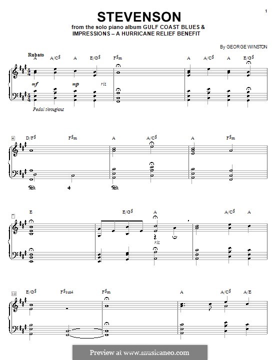 Stevenson: For piano by George Winston