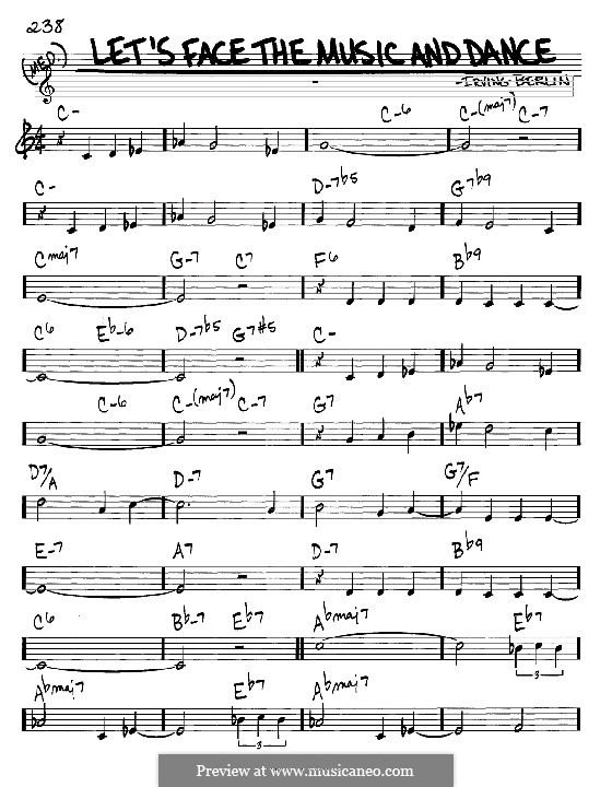 Let S Face The Music And Dance By I Berlin Sheet Music On Musicaneo