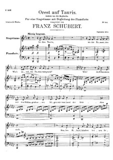 Orest auf Tauris (Orestes on Tauris), D.548: For voice and piano by Franz Schubert