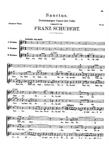 Sanctus, D.56: Sanctus by Franz Schubert