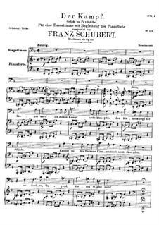 Der Kampf (The Battle), D.594 Op.110: D minor by Franz Schubert