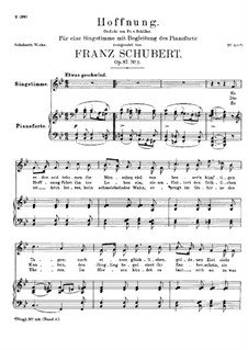 Hoffnung (Hope), D.637 Op.87 No.2: B flat Major by Franz Schubert