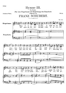 Hymn III for Voice and Piano, D.661: D flat Major by Franz Schubert