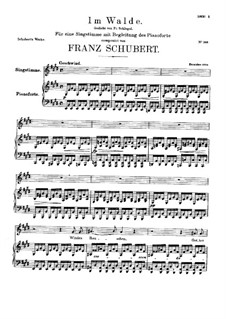 Im Walde (In the Forest), D.708: For voice and piano by Franz Schubert