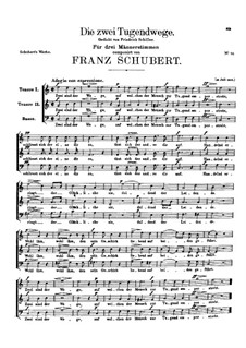 Die zwei Tugendwege (The Two Paths of Virtue), D.71: Die zwei Tugendwege (The Two Paths of Virtue) by Franz Schubert