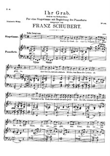 Ihr Grab (Her Grave), D.736: E flat Major by Franz Schubert