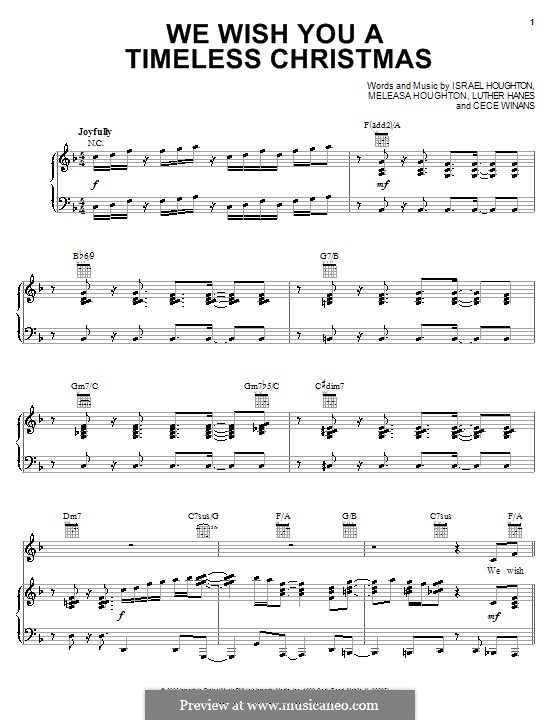 We Wish You a Timeless Christmas: For voice and piano (or guitar) by Israel Houghton, Luther Hanes, Meleasa Houghton