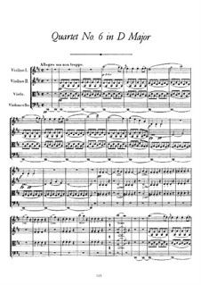 String Quartet No.6 in D Major, D.74: Full score by Franz Schubert