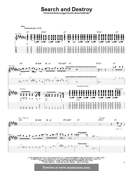 Search And Destroy By J Williamson Sheet Music On Musicaneo Search And Destroy By J Williamson Sheet Music On Musicaneo