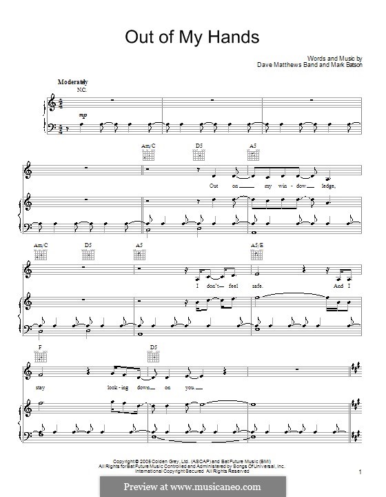 dave matthews out of my hands meaning