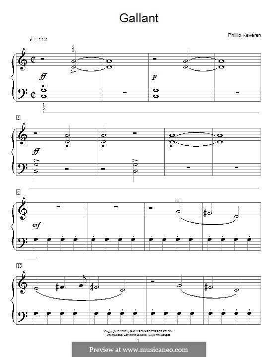 Gallant by P. Keveren - sheet music on MusicaNeo