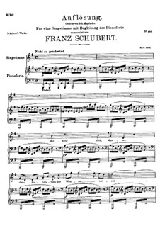 Auflösung (Dissolution), D.807: G Major by Franz Schubert
