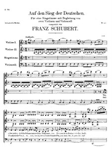 Auf den Sieg der Deutschen, D.81: F Major by Franz Schubert