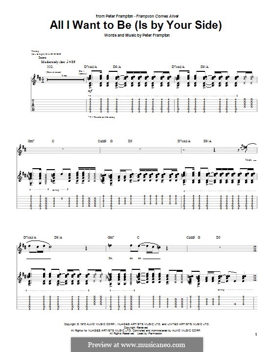 All i want to be is by your side by p frampton on musicaneo