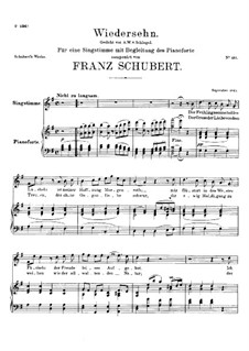 Wiedersehn (Reunion), D.855: G Major by Franz Schubert