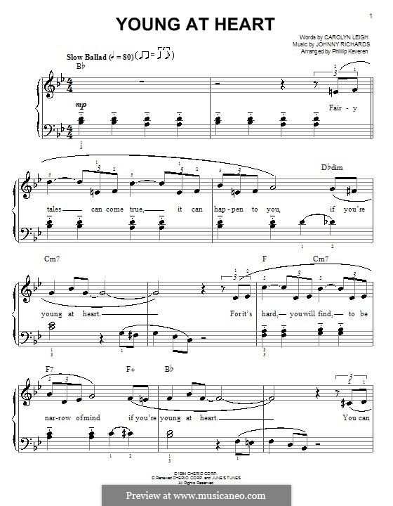 Young at Heart by J. Richards - sheet music on MusicaNeo