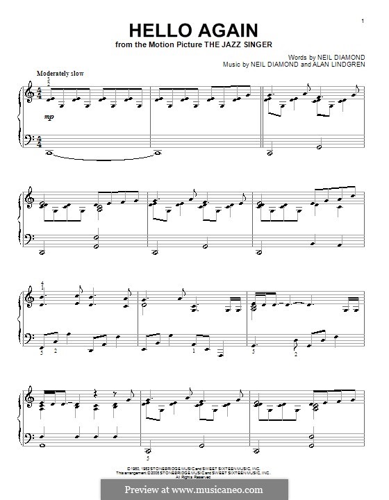 Hello Again: For piano by Alan Lindgren