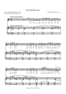 Three Songs, Op.8: No.1 Au bord de l'eau (At the Water's Edge) by Gabriel Fauré