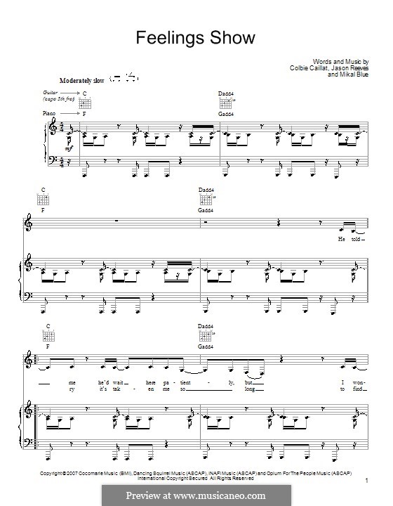 Feelings Show: For voice and piano (or guitar) by Jason Reeves, Mikal Blue