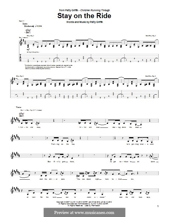 Stay on the Ride: For guitar with tab by Patty Griffin