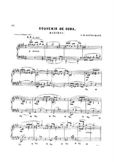 Souvenir de Cuba. Mazurka, Op.75: Souvenir de Cuba by Louis Moreau Gottschalk