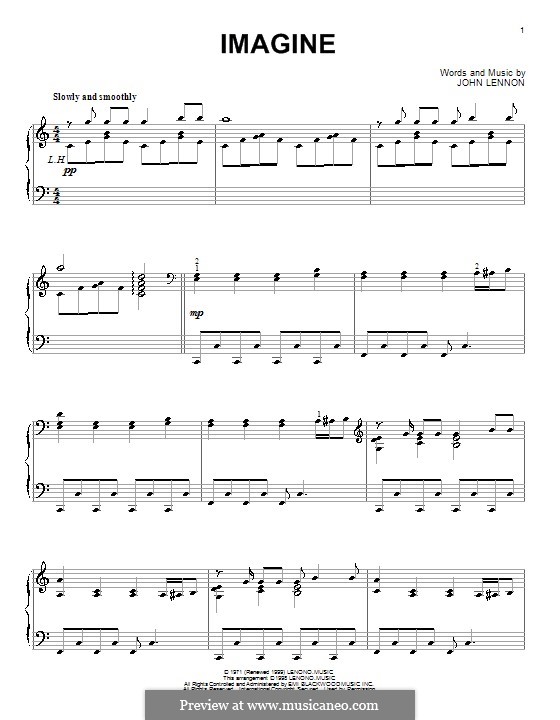 Piano version: For a single performer by John Lennon
