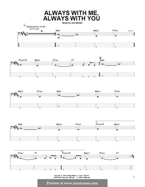 Always With Me, Always With You by Joe Satriani - Easy Guitar Tab