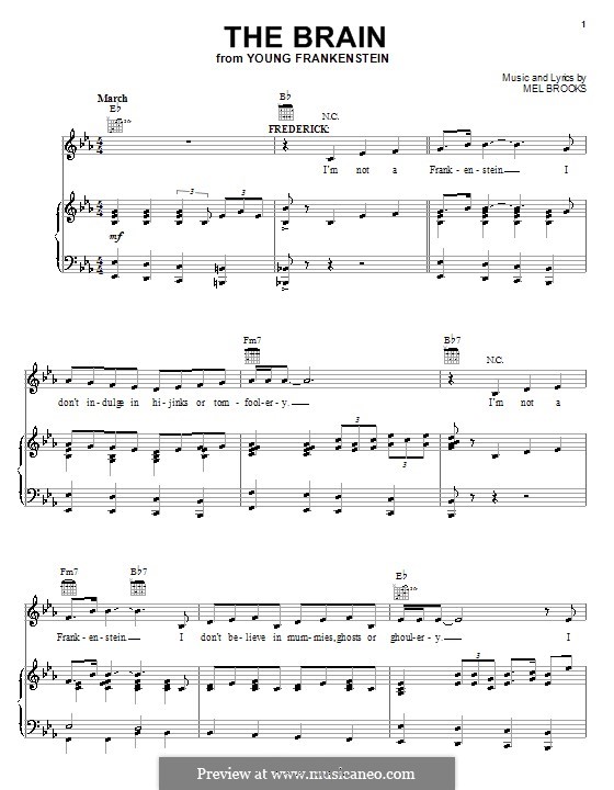 The brain by m brooks sheet music on musicaneo