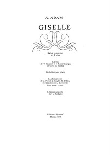 Giselle: For piano by Adolphe Adam