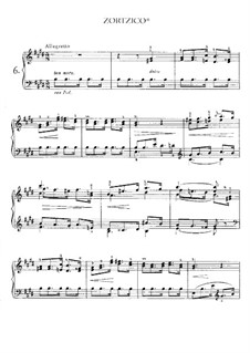 No.6 Zortzico: For piano by Isaac Albéniz