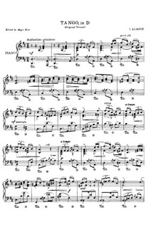 No.2 Tango: For piano by Isaac Albéniz