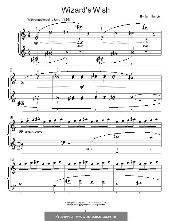 Wizard's Wish: For piano by Jennifer Linn