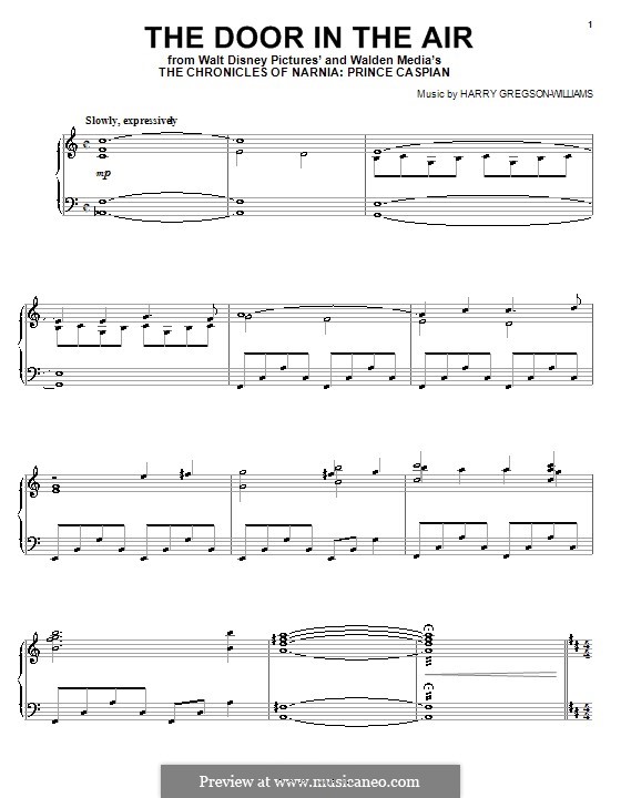 The Door in the Air: For piano by Harry Gregson-Williams