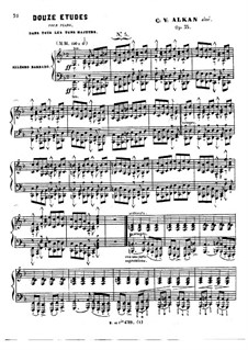 Douze études dans tous les tons majeurs (Twelve Etudes in All the Major Keys), Op.35: Etude No.5 by Charles-Valentin Alkan