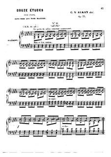 Douze études dans tous les tons majeurs (Twelve Etudes in All the Major Keys), Op.35: Etude No.11 by Charles-Valentin Alkan