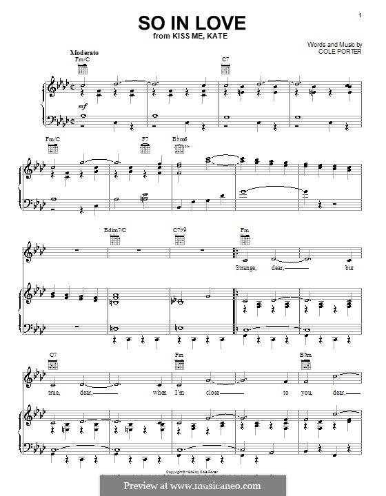 So In Love By C Porter Sheet Music On Musicaneo