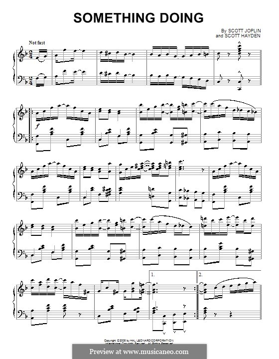 Something Doing: For piano by Scott Joplin, Scott Hayden