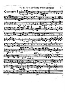 Six Concertos, Op.2: Violino II concertino part by Charles Avison